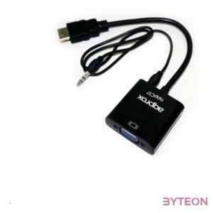 APPROX Átalakító - HDMI to VGA  AUDIO adapter