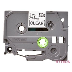 Brother TZE-111 (6mm, 8m) laminált szalag - Átlátszó