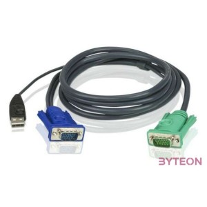 Aten USB A VGA KVM kábel 2m