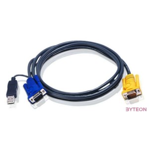 Aten USB A VGA KVM kábel 3m
