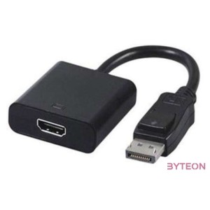 Gembird Displayport - HDMI M,F adapter 0.1m fekete