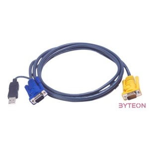 Aten USB A VGA KVM kábel 3m