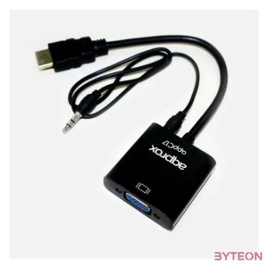 APPROX Átalakító - HDMI to VGA  AUDIO adapter