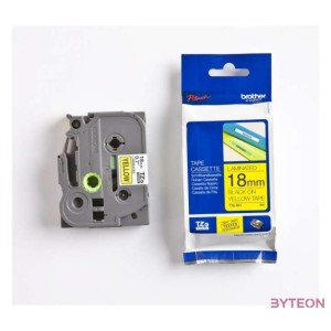 Brother TZE-641 (18mm, 8m) laminált szalag - Sárga