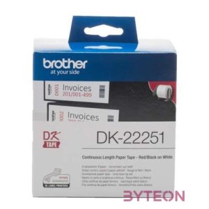 Brother DK-22251 folytonos szalagcímke 62mm x 15,24m öntapadós White