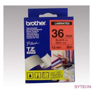 Brother TZE-461 (36mm, 8m) laminált szalag - Piros
