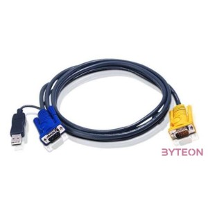 Aten USB A VGA KVM kábel 3m