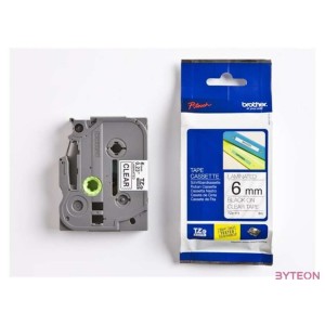 Brother TZE-111 (6mm, 8m) laminált szalag - Átlátszó