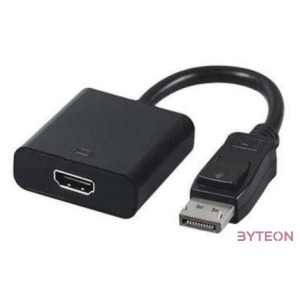 Gembird Displayport - HDMI M,F adapter 0.1m fekete