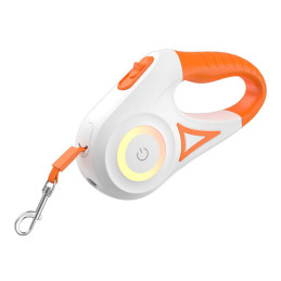 Dog Automatic Leash LED Rojeco 5 m (white and orange)