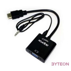 APPROX Átalakító - HDMI to VGA  AUDIO adapter
