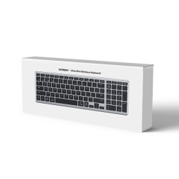 Wireless Membrane Keyboard UGREEN KU005 2.4G+BT (Silver-black)