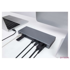 ATEN UH7230-AT-G dokkoló állomás és port replikátor Vezetékes Thunderbolt 3 Ezüst