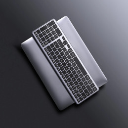 Wireless Membrane Keyboard UGREEN KU005 2.4G+BT (Silver-black)