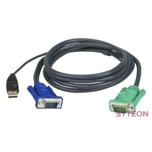 Aten USB A VGA KVM kábel 2m