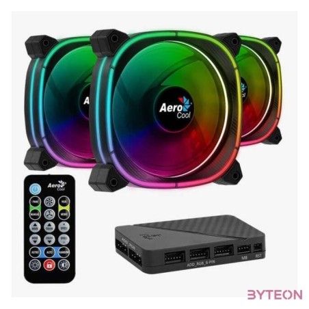 AeroCool Astro 12 ARGB 120mm (3-Pack, Remote control)