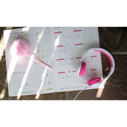 Wired headphones for kids BuddyPhones School+ (pink)