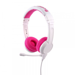 Wired headphones for kids BuddyPhones School+ (pink)