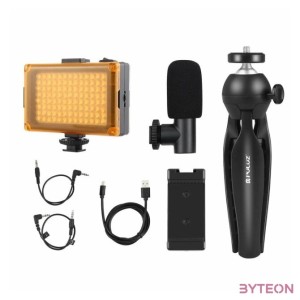 Puluz Live broadcast kit tripod mount  LED lamp  microphone  phone clamp