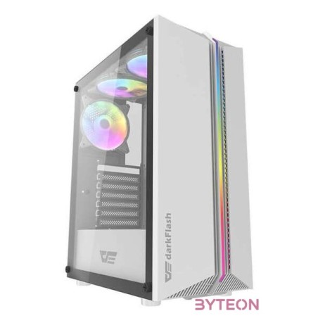 Darkflash DK151 Számítógépház LED  3 ventilátorral (fehér)