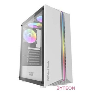 Darkflash DK151 Számítógépház LED  3 ventilátorral (fehér)