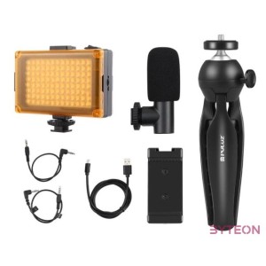 Puluz Live broadcast kit tripod mount  LED lamp  microphone  phone clamp