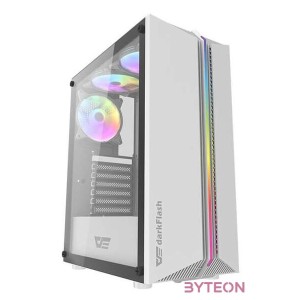 Darkflash DK151 Számítógépház LED  3 ventilátorral (fehér)