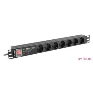 LANBERG rack PDU Pro 19inch 1U 16A 7x Shuko 2m black