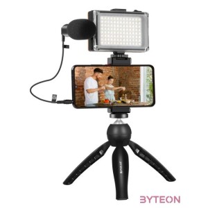Puluz Live broadcast kit tripod mount  LED lamp  microphone  phone clamp