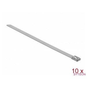 Delock Rozsdamentes Acél Kábelkötegek Hossza 300 x Szélesség 7,9 mm 10 db.