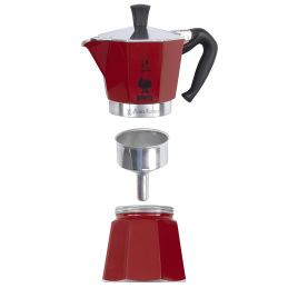 Bialetti 4943 Moka Express 6 személyes piros kotyogós kávéfőző