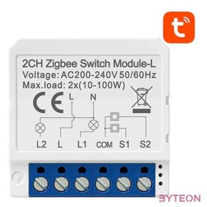 Smart Switch Module ZigBee Avatto LZWSM16-W2 No Neutral TUYA