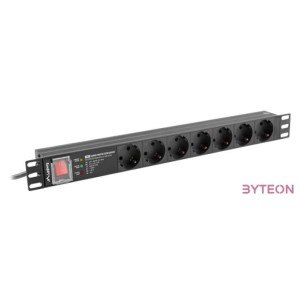 LANBERG rack PDU Pro 19inch 1U 16A 7x Shuko 2m black