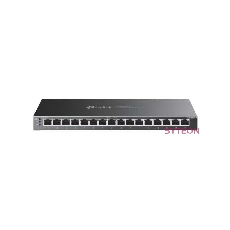 TP-Link TL-SG2016P JetStream 8xGbE LAN, 8xGbE PoE LAN smart menedzselhető PoE switch