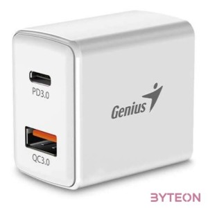 Genius PD-20AC 20W USB,Type-C fehér hálózati adapter