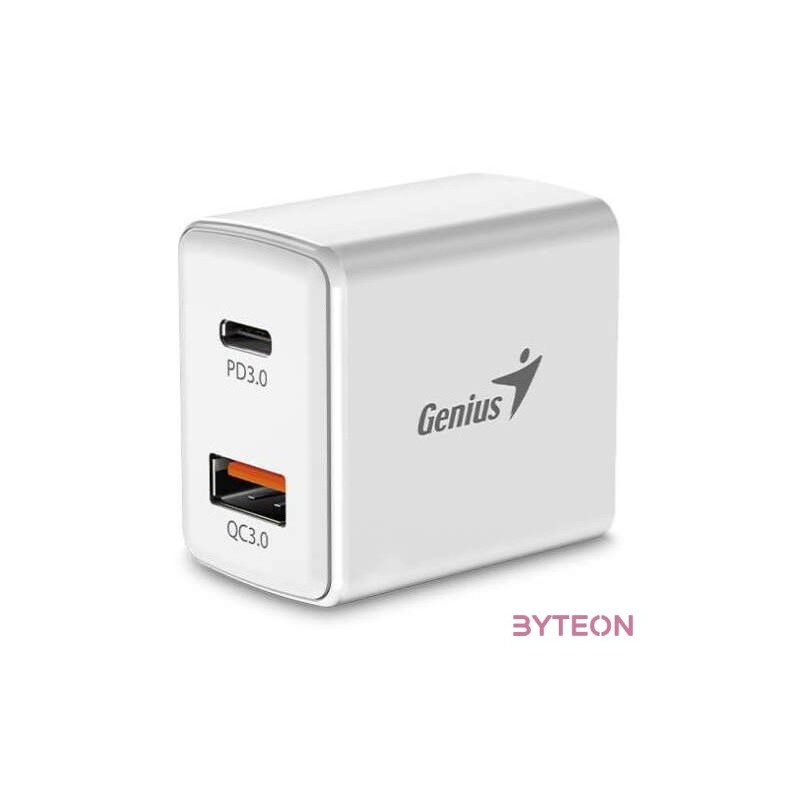 Genius PD-20AC 20W USB,Type-C fehér hálózati adapter