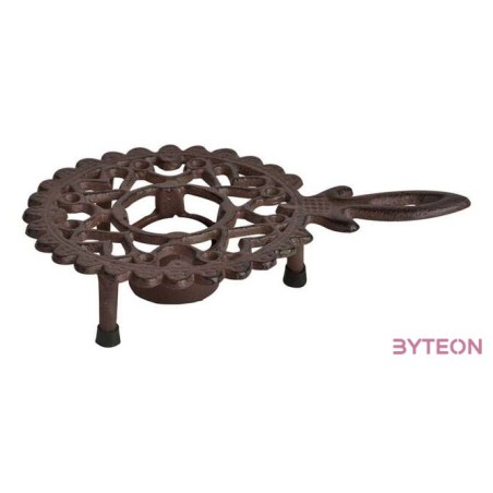 Öntöttvas teáskanna melegítő, fogóval