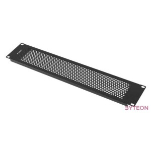 Lanberg AK-1412-B 19 2U fekete fém hálós,perforált vakpanel