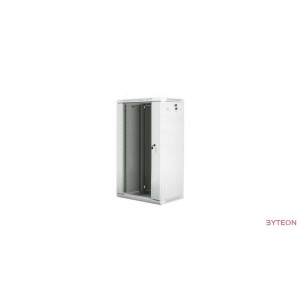 Lanberg 19'' fali rack szekrény 22U 600x600mm fekete (üvegajtó)