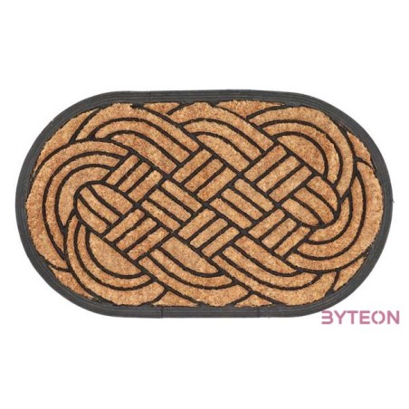 Szőtt mintás gumi és kókuszrost lábtörlő, 75 x 45 cm