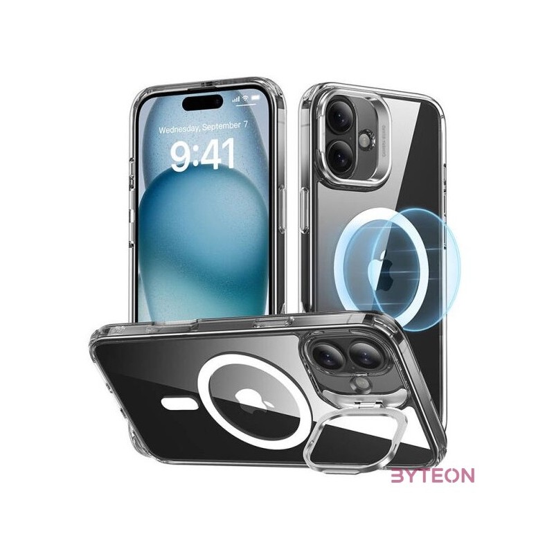 Classic Hybrid (HaloLock) ESR case with stand for iPhone 16 (clear)