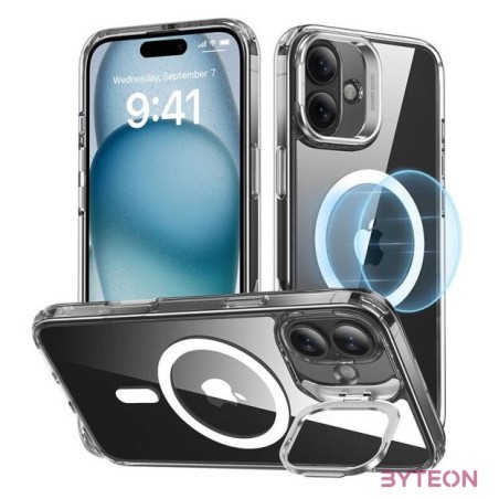 Classic Hybrid (HaloLock) ESR case with stand for iPhone 16 (clear)
