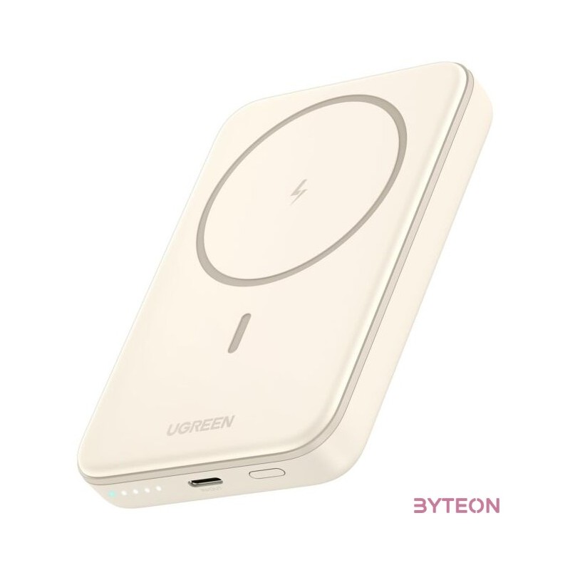 Magnetic powerbank 10000mAh Ugreen PB561, USB-C, 15W (beige)