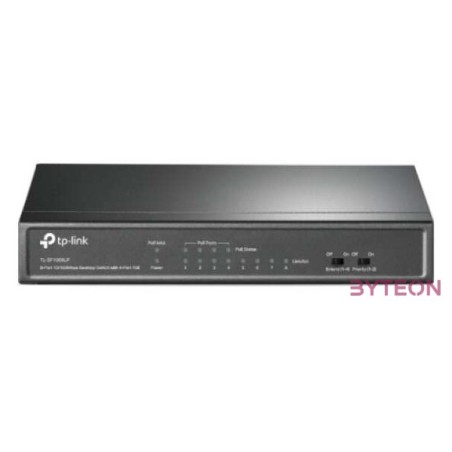 TP-Link TL-SF1008LP 8x10,100Mbps LAN port 4xPoE nem menedzselhető asztali switch