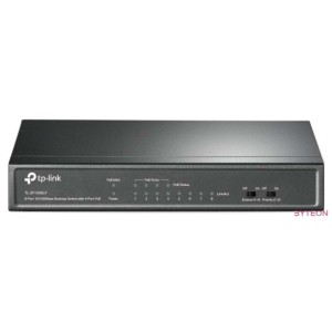 TP-Link TL-SF1008LP 8x10,100Mbps LAN port 4xPoE nem menedzselhető asztali switch