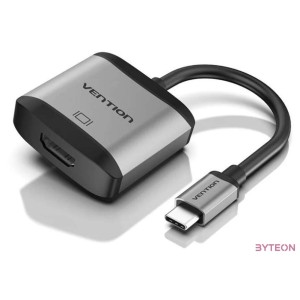 USB-C to USB-C Docking Station, 3x USB3.0, PD 0.15m Vention THAHB, gray
