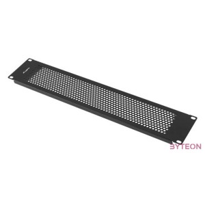 Lanberg AK-1412-B 19 2U fekete fém hálós,perforált vakpanel