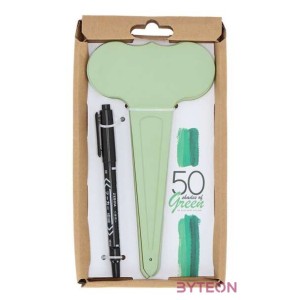 Fém zöld palántajelölő szett, 6 db-os