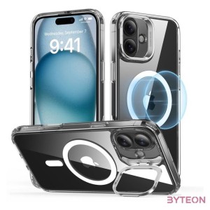 ESR Classic Hybrid (HaloLock) case with stand for iPhone 16 Plus (transparent)
