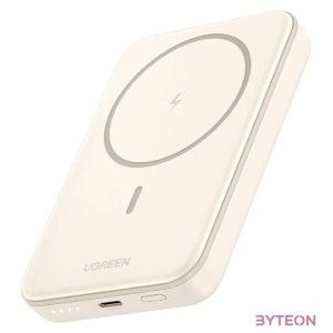 Magnetic powerbank 10000mAh Ugreen PB561, USB-C, 15W (beige)